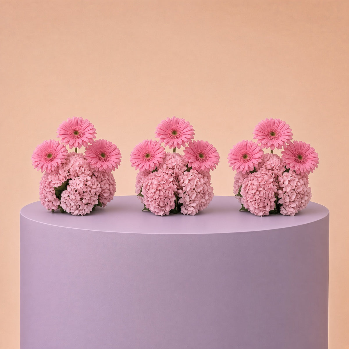 The Triple Blush Poms