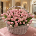 Pink Tulip Basket (50pcs)