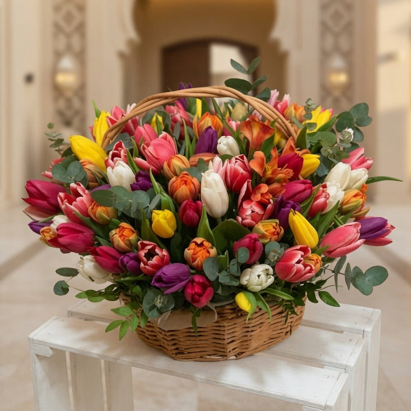 Rainbow of Tulips