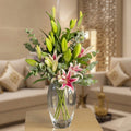Pink Lily & Eucalyptus