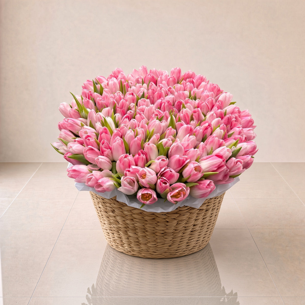 Basket of 100 Tulips