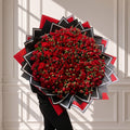 Red Rose Black Star Wrap Bouquet