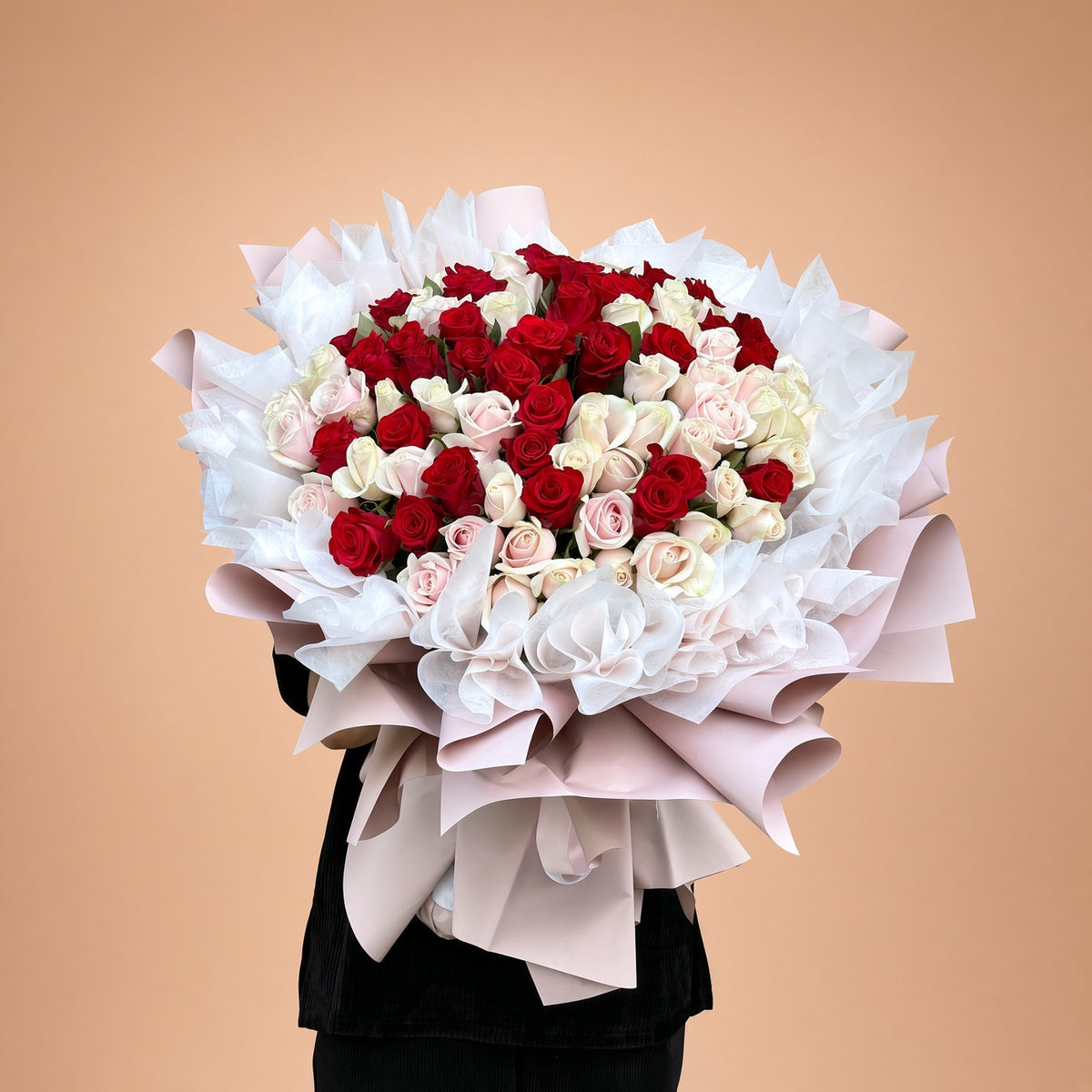 Red & Soft Pink Roses